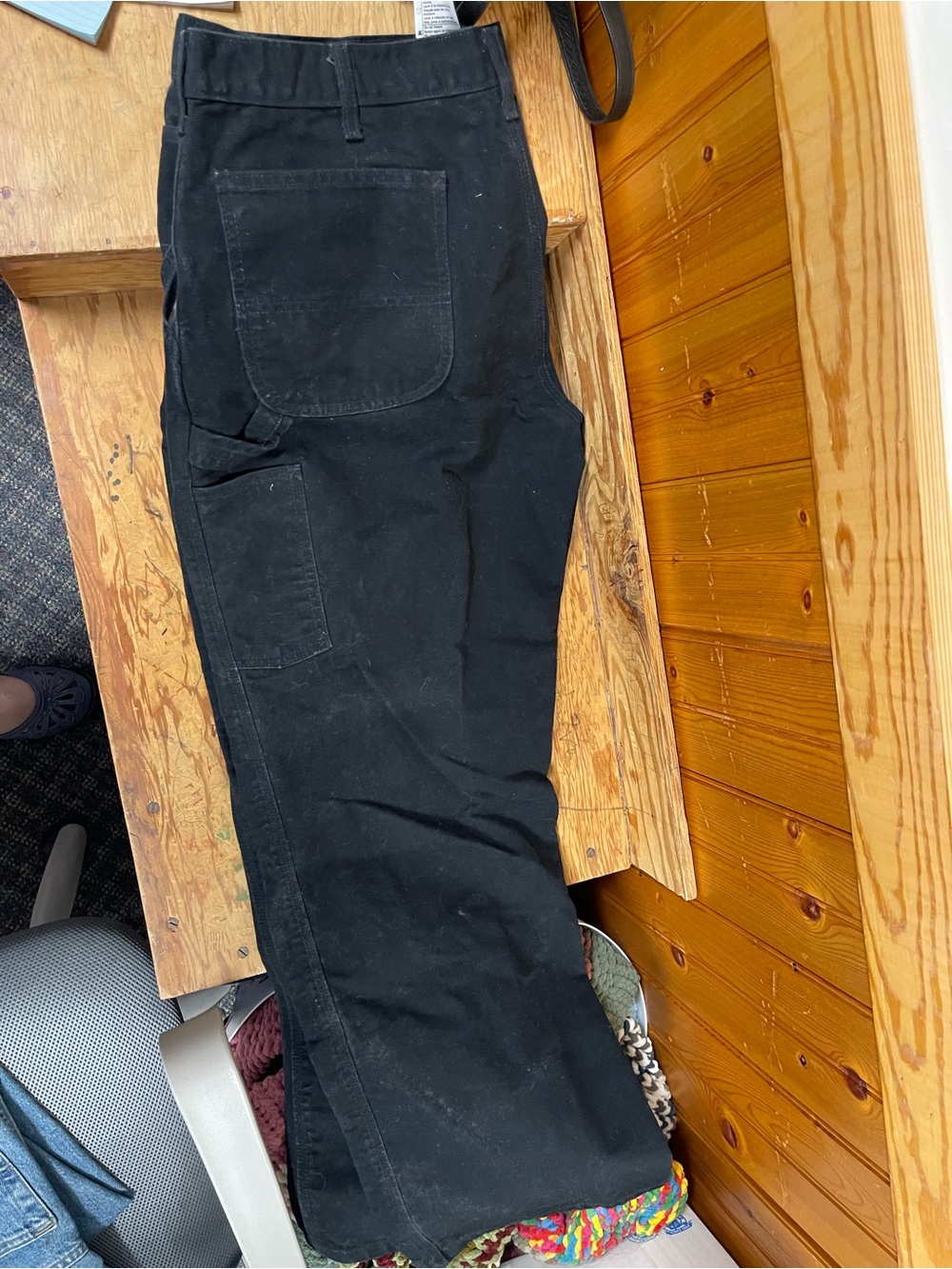 Men’s Carhartt Black Cargo Work Pants